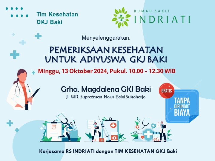 Komisi Diakonia, kegiatan, Pemeriksaan Kesehatan Untuk Adiyuswa GKJ BAKI, gereja kristen jawa, gkj, gkj baki, gereja kristen jawa baki, baki, sukoharjo, gkj klasis sukoharjo, klasis sukoharjo, klasis, sinode gkj, sinode 