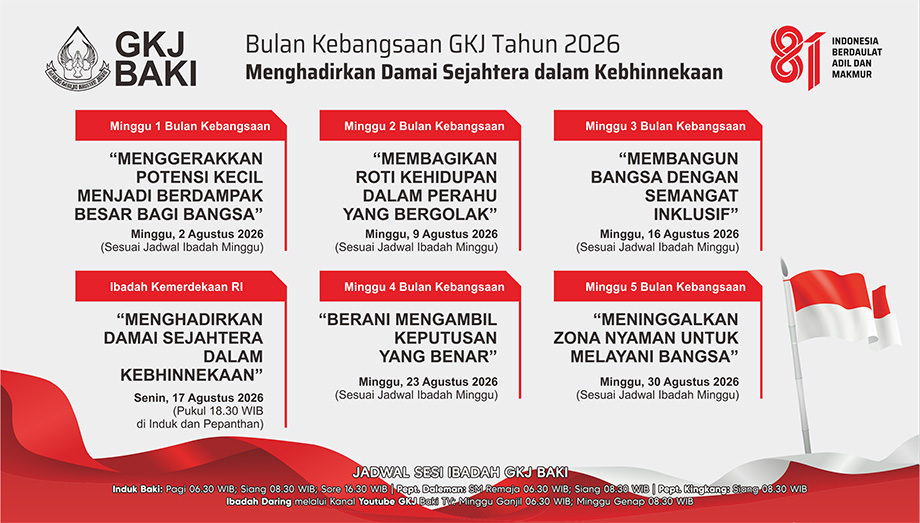 Bulan Kebangsaan GKJ Baki Tahun 2026, gereja kristen jawa, gkj, gkj baki, gereja kristen jawa baki, baki, sukoharjo, gkj klasis sukoharjo, klasis sukoharjo, klasis, sinode gkj, sinode 