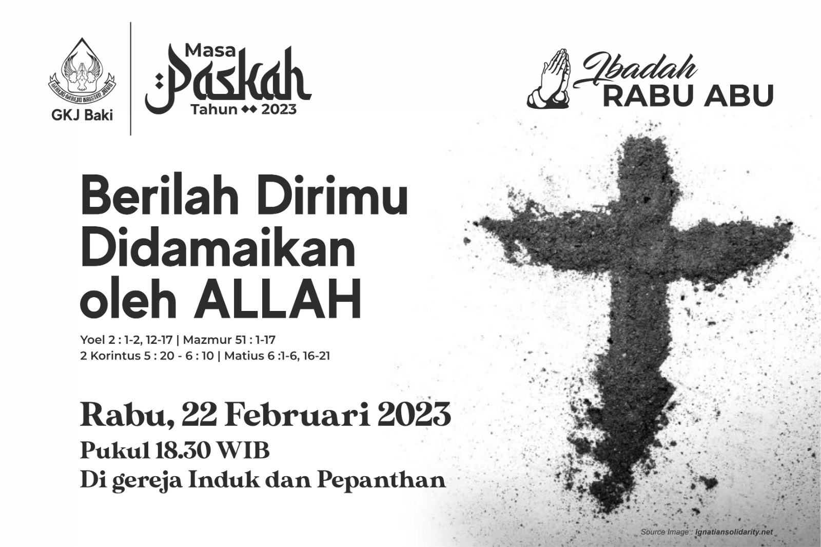 Ibadah Rabu Abu, gereja kristen jawa, gkj, gkj baki, gereja kristen jawa baki, baki, sukoharjo, gkj klasis sukoharjo, klasis sukoharjo, klasis, sinode gkj, sinode 