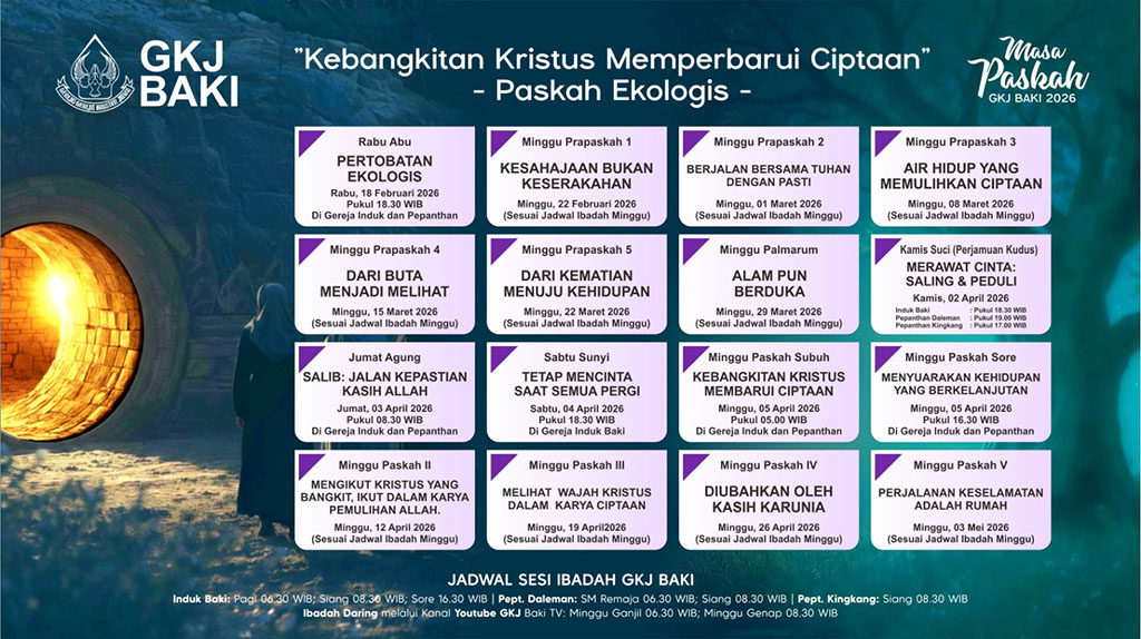 Masa Raya Paskah GKJ Baki Tahun 2026 , gereja kristen jawa, gkj, gkj baki, gereja kristen jawa baki, baki, sukoharjo, gkj klasis sukoharjo, klasis sukoharjo, klasis, sinode gkj, sinode 