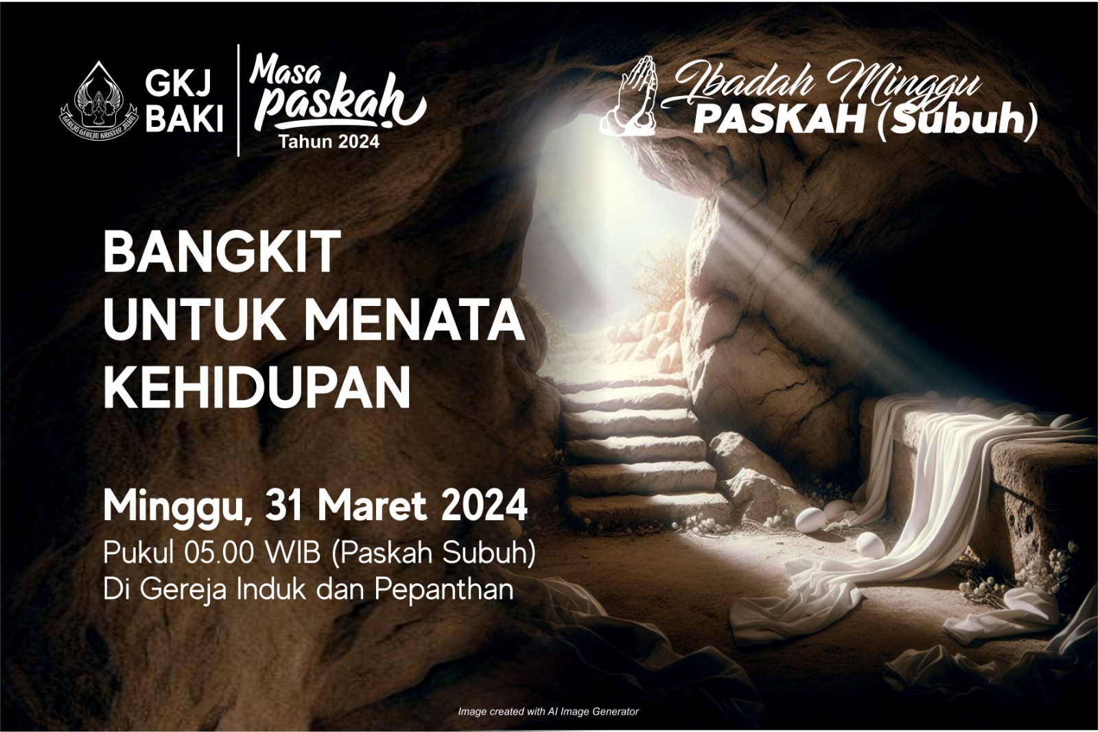 Ibadah Minggu Paskah Pagi, gereja kristen jawa, gkj, gkj baki, gereja kristen jawa baki, baki, sukoharjo, gkj klasis sukoharjo, klasis sukoharjo, klasis, sinode gkj, sinode 