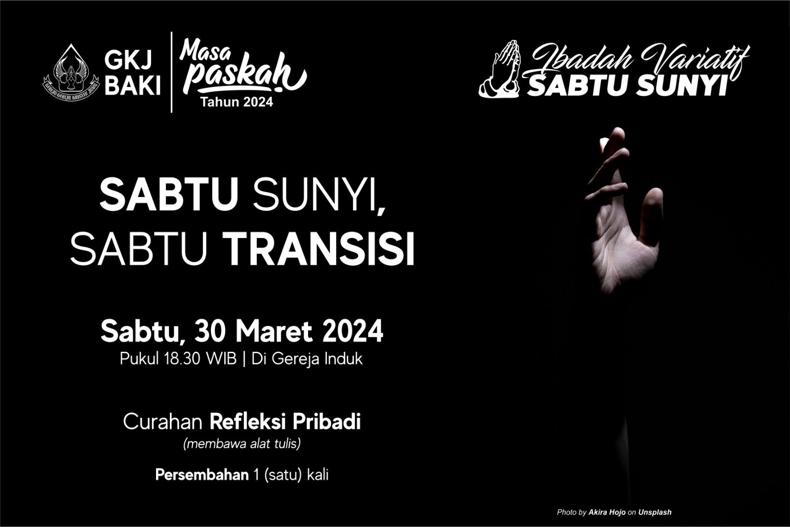 Ibadah Variatif Sabtu Sunyi, gereja kristen jawa, gkj, gkj baki, gereja kristen jawa baki, baki, sukoharjo, gkj klasis sukoharjo, klasis sukoharjo, klasis, sinode gkj, sinode 