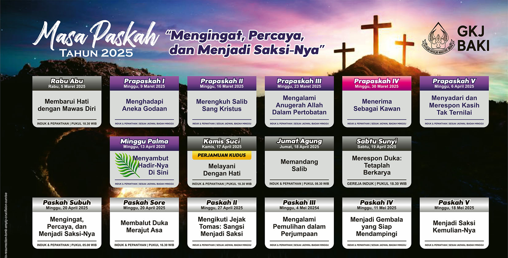 Masa Paskah 2025, gereja kristen jawa, gkj, gkj baki, gereja kristen jawa baki, baki, sukoharjo, gkj klasis sukoharjo, klasis sukoharjo, klasis, sinode gkj, sinode 